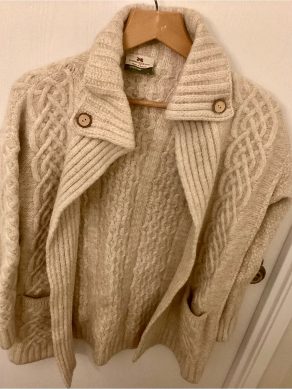 Cozy Cable Knit Button-Front Sweater Cardigan - Cream